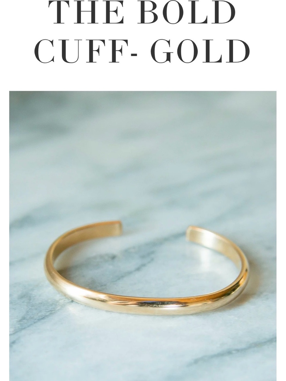 The Bold Cuff — Gold Open Cuff Bracelet